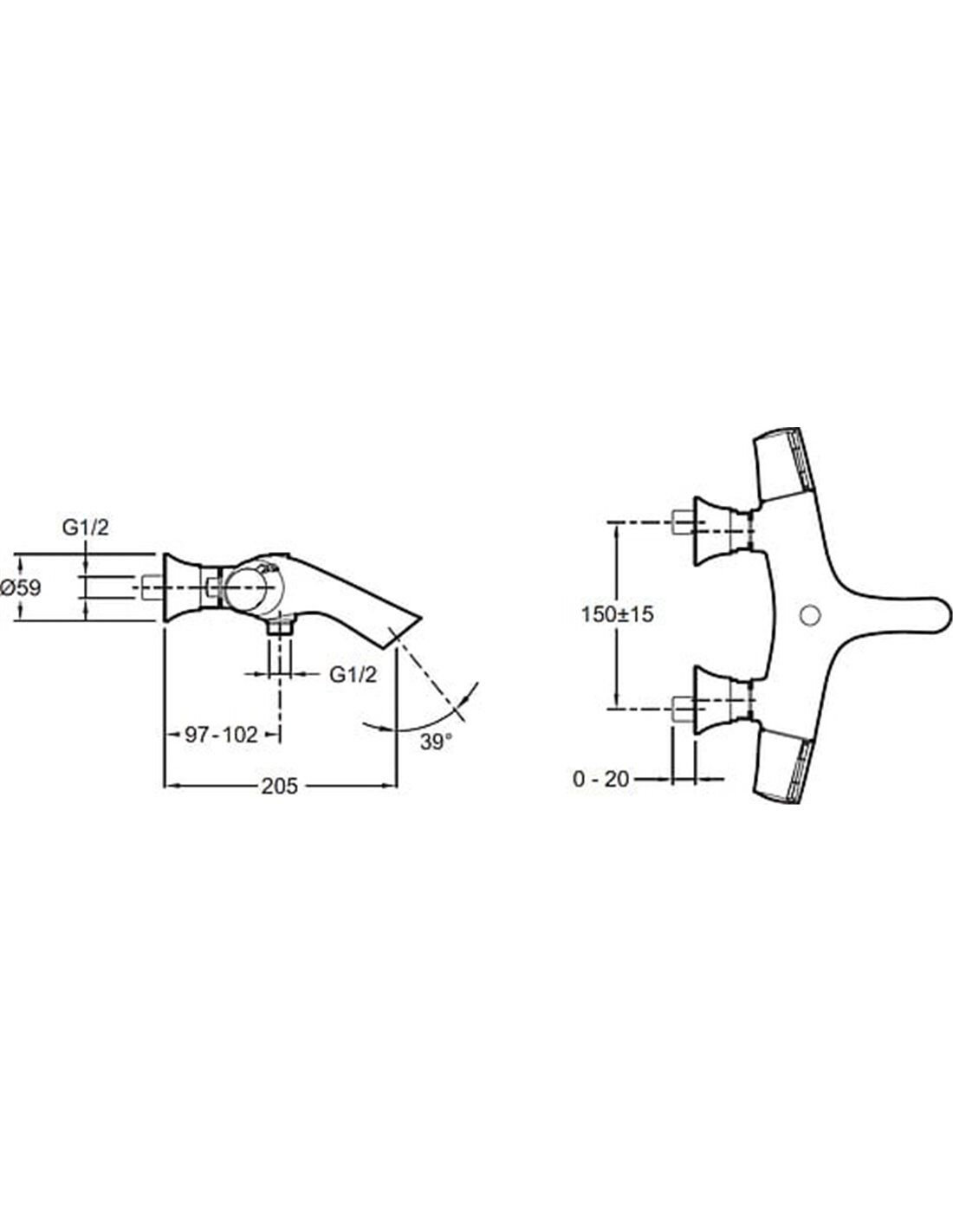 Смеситель SYMBOL E71682-CP